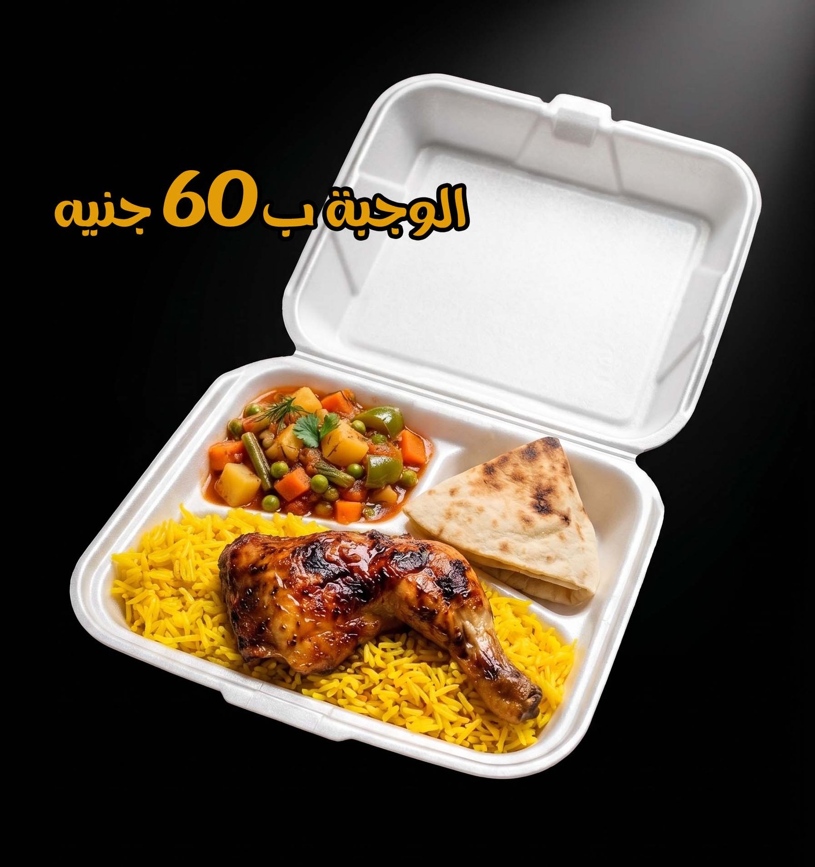 ربع دجاجه مشويه