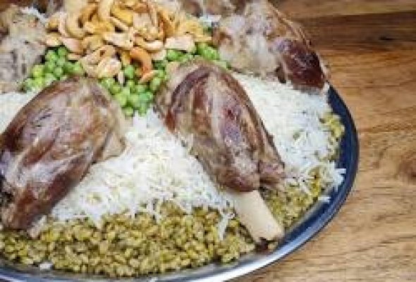 منسف أرز مع الدجاح