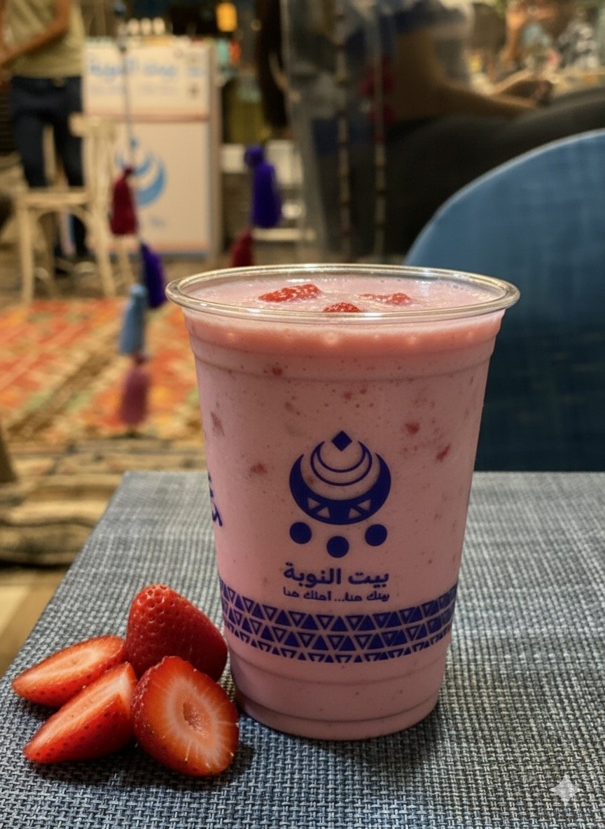 ميلك شيك فراولة