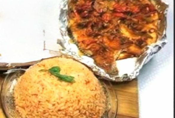 وجبة سمكة سنجاري + رز+ سلطة