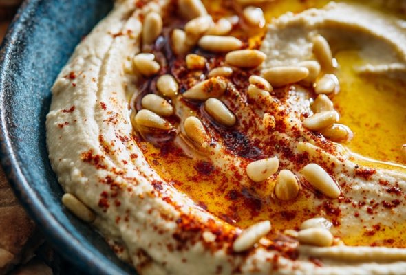 الحمص بطحينة او المسبحة