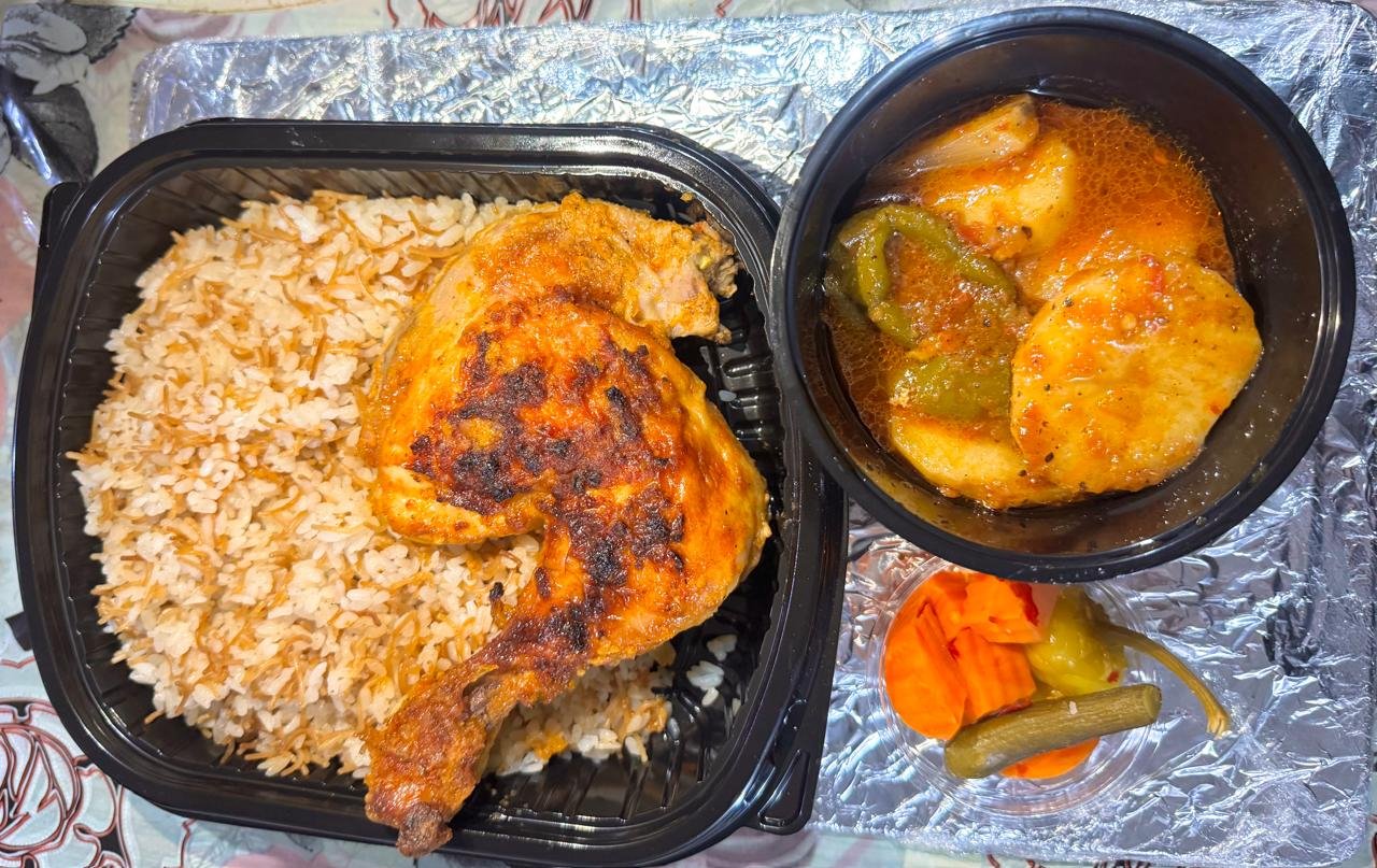 وجبة ورك +رز+بطاطس+مخلل