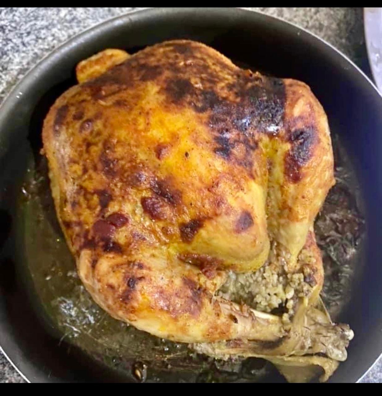 فرخة محشية رز بالخلطة