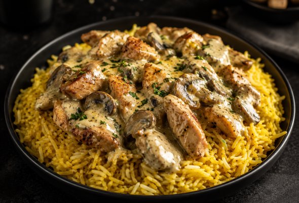 أرز فراخ مشروم